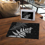 New Zealand Lawn Bowls Personalized Puzzle Wrap-Around Silver Fern - Aussie Hoodie
