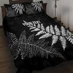 New Zealand Lawn Bowls Personalized Quilt Bed Set Wrap-Around Silver Fern - Aussie Hoodie