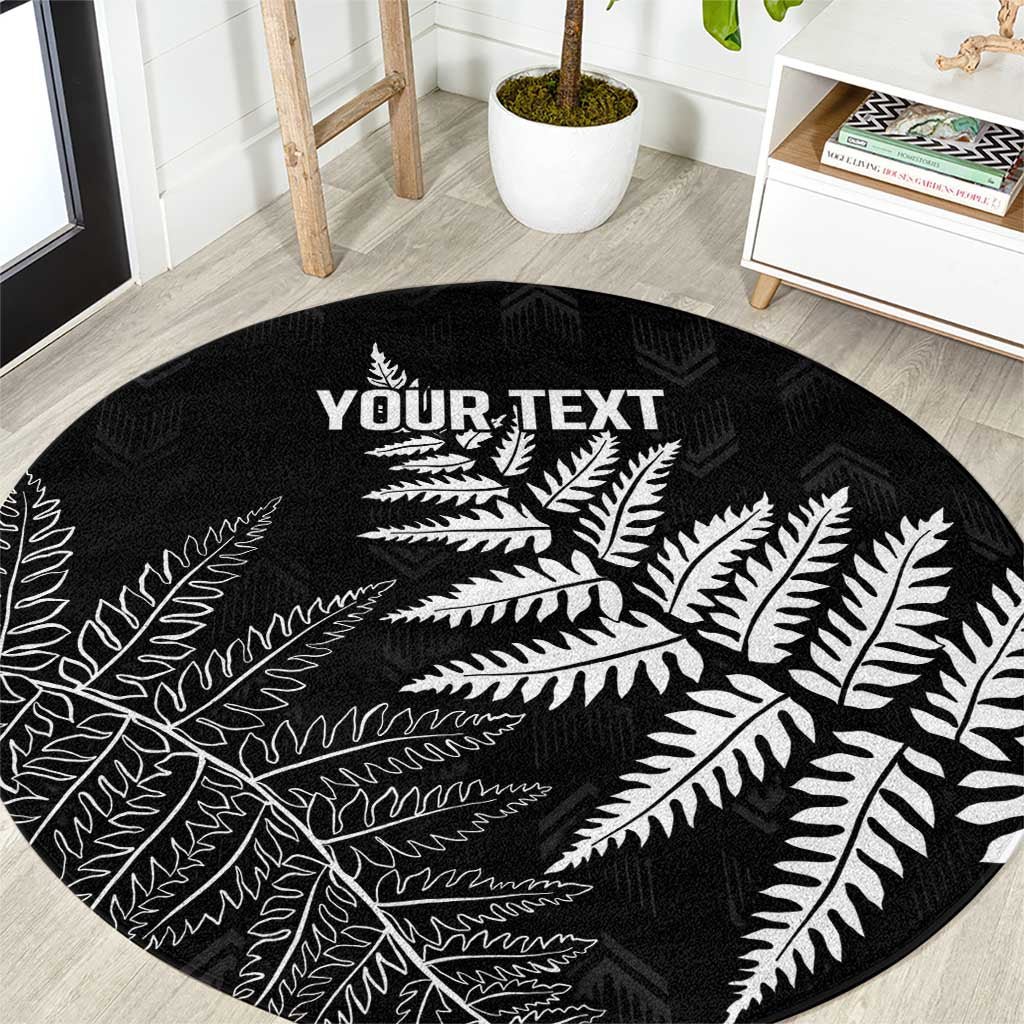 New Zealand Lawn Bowls Personalized Round Carpet Wrap-Around Silver Fern - Aussie Hoodie