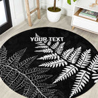 New Zealand Lawn Bowls Personalized Round Carpet Wrap-Around Silver Fern - Aussie Hoodie