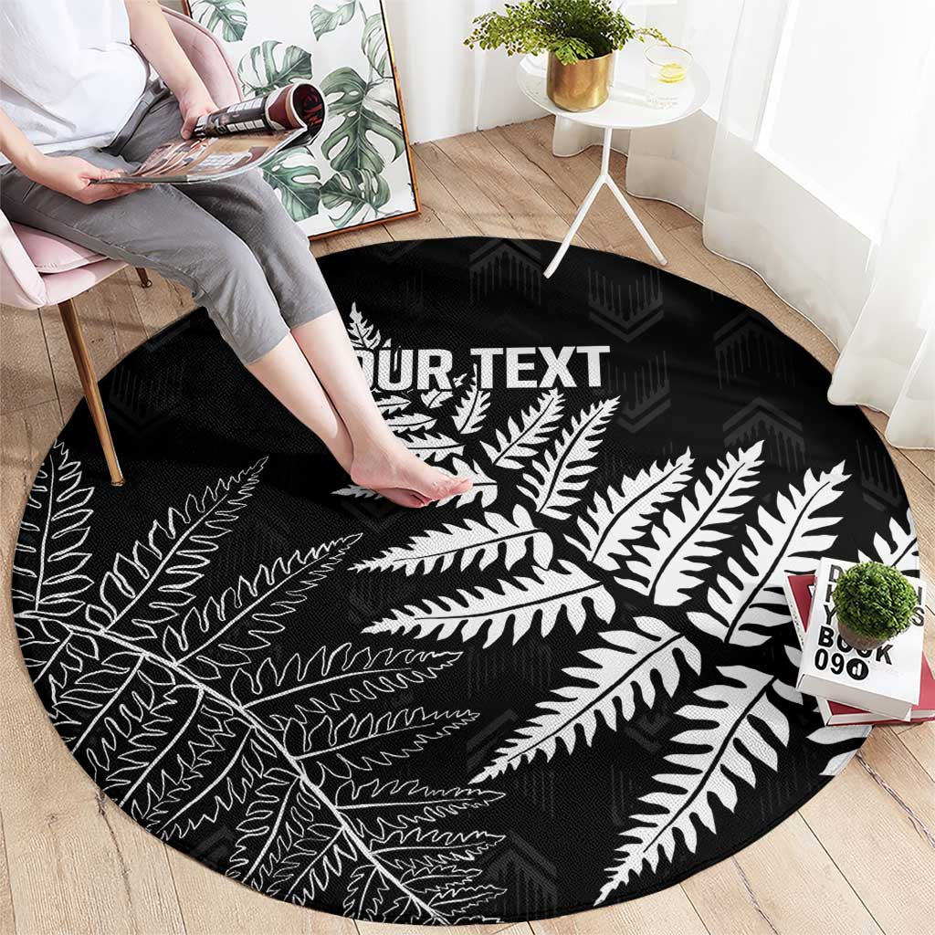 New Zealand Lawn Bowls Personalized Round Carpet Wrap-Around Silver Fern - Aussie Hoodie