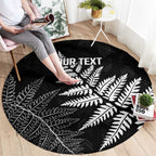 New Zealand Lawn Bowls Personalized Round Carpet Wrap-Around Silver Fern - Aussie Hoodie