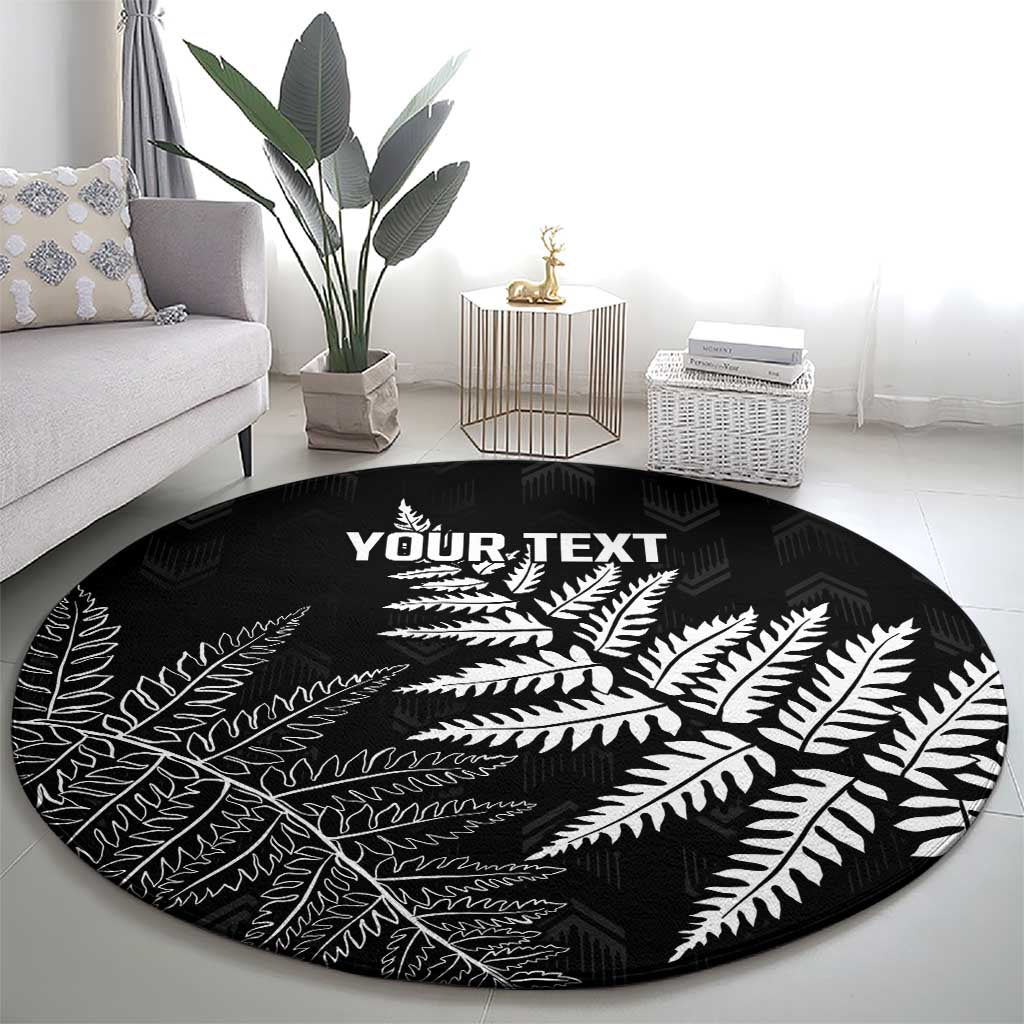 New Zealand Lawn Bowls Personalized Round Carpet Wrap-Around Silver Fern - Aussie Hoodie