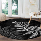 New Zealand Lawn Bowls Personalized Round Carpet Wrap-Around Silver Fern - Aussie Hoodie