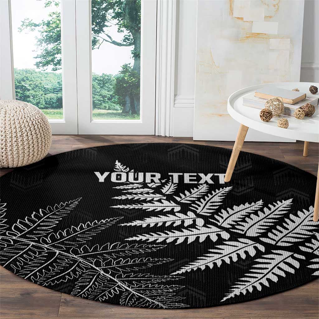 New Zealand Lawn Bowls Personalized Round Carpet Wrap-Around Silver Fern - Aussie Hoodie