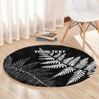 New Zealand Lawn Bowls Personalized Round Carpet Wrap-Around Silver Fern - Aussie Hoodie