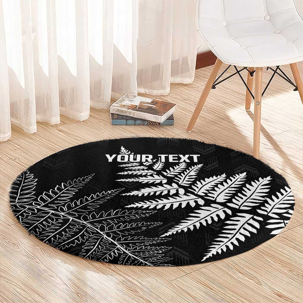 New Zealand Lawn Bowls Personalized Round Carpet Wrap-Around Silver Fern - Aussie Hoodie