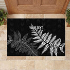 New Zealand Lawn Bowls Personalized Rubber Doormat Wrap-Around Silver Fern - Aussie Hoodie
