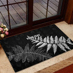 New Zealand Lawn Bowls Personalized Rubber Doormat Wrap-Around Silver Fern - Aussie Hoodie