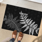 New Zealand Lawn Bowls Personalized Rubber Doormat Wrap-Around Silver Fern - Aussie Hoodie