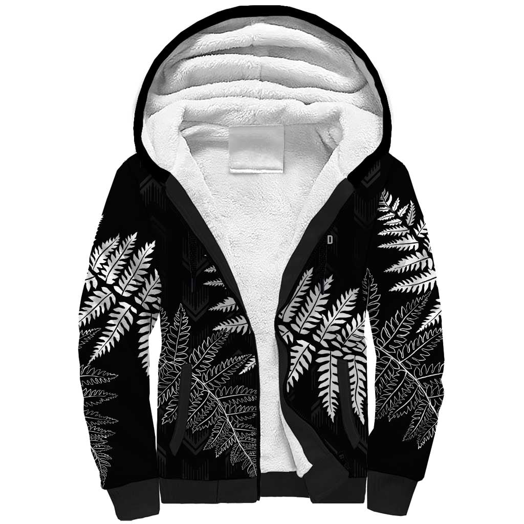 New Zealand Lawn Bowls Personalized Sherpa Hoodie Wrap-Around Silver Fern - Aussie Hoodie