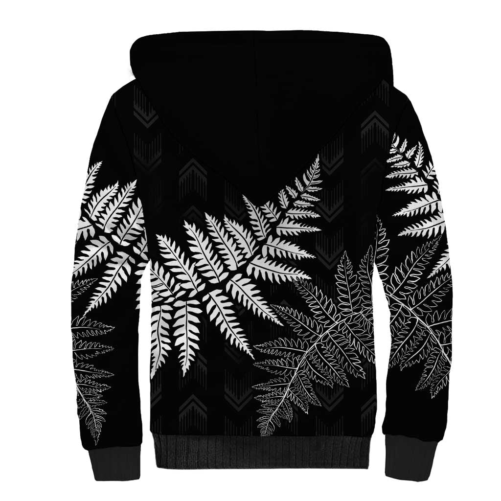 New Zealand Lawn Bowls Personalized Sherpa Hoodie Wrap-Around Silver Fern - Aussie Hoodie