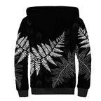 New Zealand Lawn Bowls Personalized Sherpa Hoodie Wrap-Around Silver Fern - Aussie Hoodie