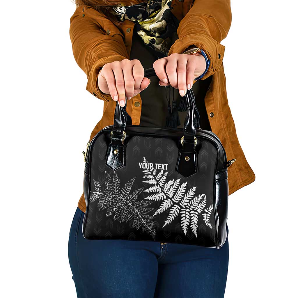 New Zealand Lawn Bowls Personalized Shoulder Handbag Wrap-Around Silver Fern - Aussie Hoodie