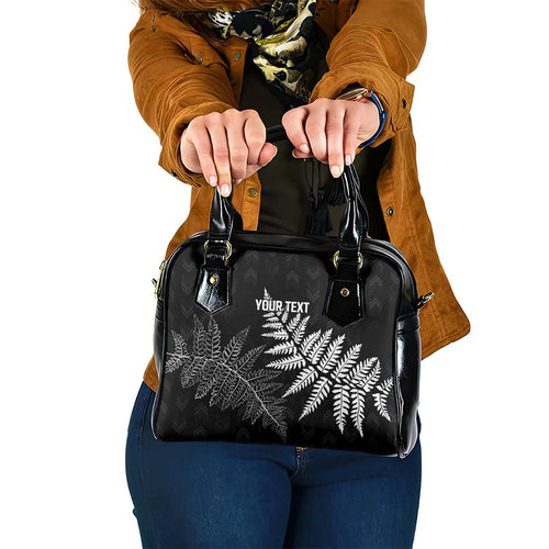 New Zealand Lawn Bowls Personalized Shoulder Handbag Wrap-Around Silver Fern - Aussie Hoodie