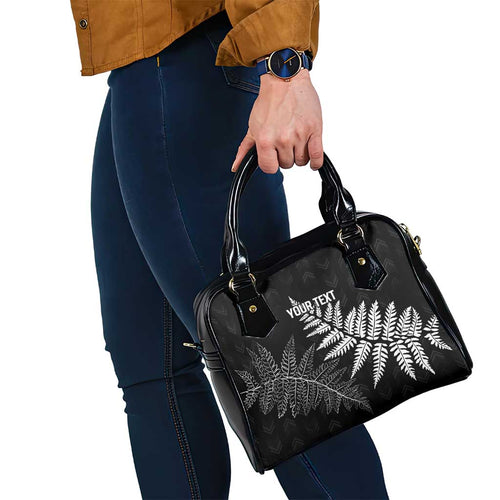New Zealand Lawn Bowls Personalized Shoulder Handbag Wrap-Around Silver Fern - Aussie Hoodie
