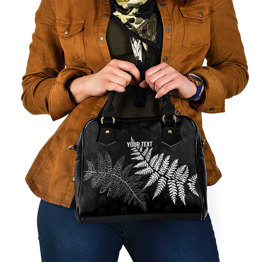 New Zealand Lawn Bowls Personalized Shoulder Handbag Wrap-Around Silver Fern - Aussie Hoodie