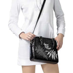 New Zealand Lawn Bowls Personalized Shoulder Handbag Wrap-Around Silver Fern - Aussie Hoodie