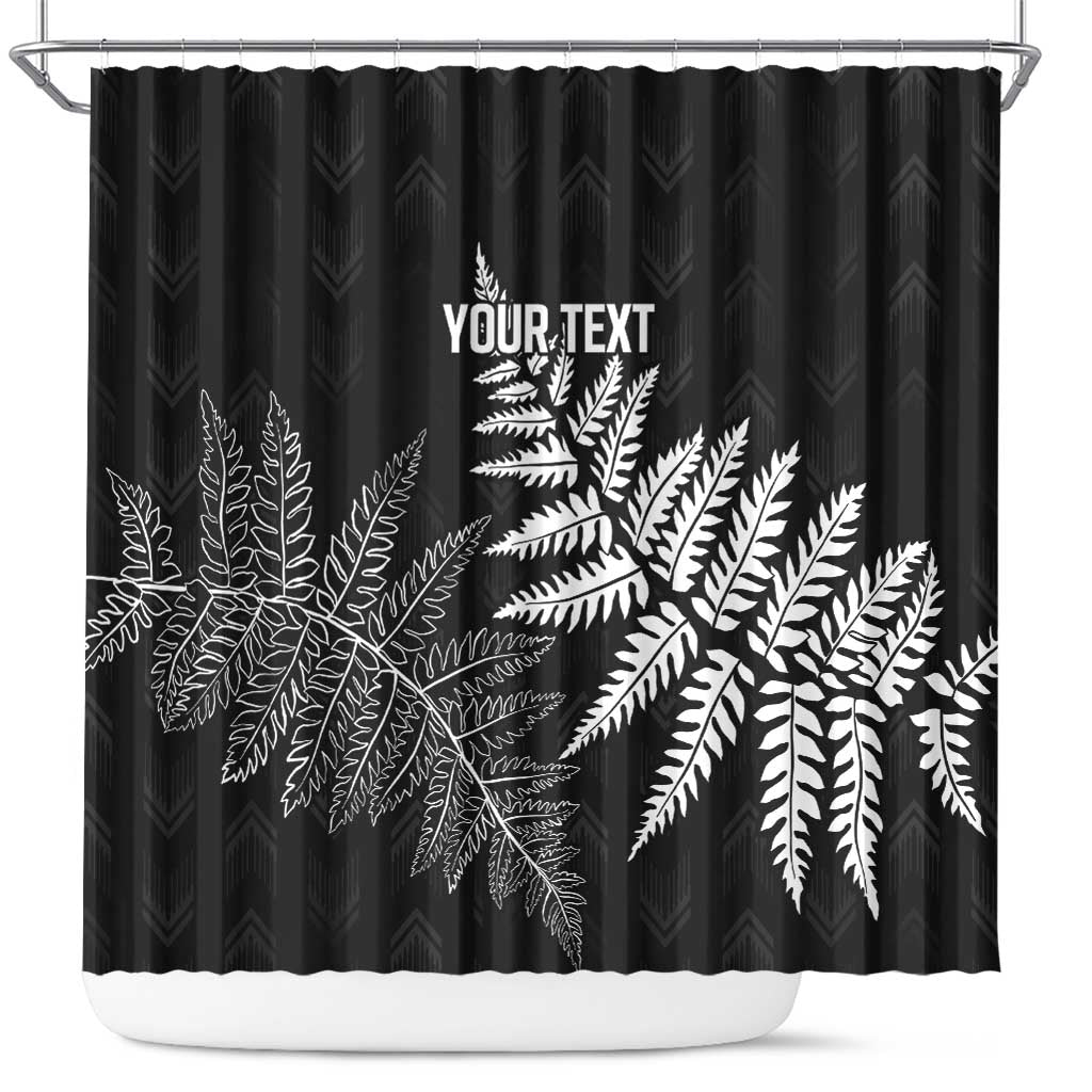 New Zealand Lawn Bowls Personalized Shower Curtain Wrap-Around Silver Fern - Aussie Hoodie