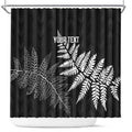 New Zealand Lawn Bowls Personalized Shower Curtain Wrap-Around Silver Fern - Aussie Hoodie