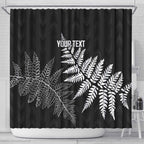 New Zealand Lawn Bowls Personalized Shower Curtain Wrap-Around Silver Fern - Aussie Hoodie