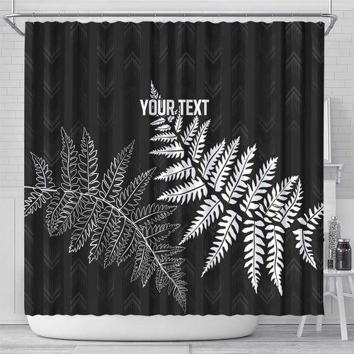 New Zealand Lawn Bowls Personalized Shower Curtain Wrap-Around Silver Fern - Aussie Hoodie
