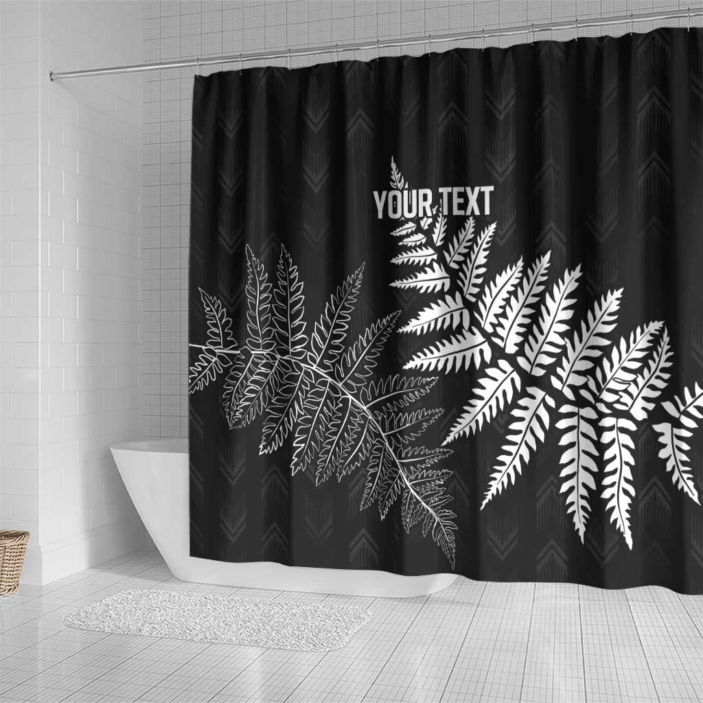 New Zealand Lawn Bowls Personalized Shower Curtain Wrap-Around Silver Fern - Aussie Hoodie