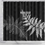 New Zealand Lawn Bowls Personalized Shower Curtain Wrap-Around Silver Fern - Aussie Hoodie