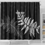 New Zealand Lawn Bowls Personalized Shower Curtain Wrap-Around Silver Fern - Aussie Hoodie