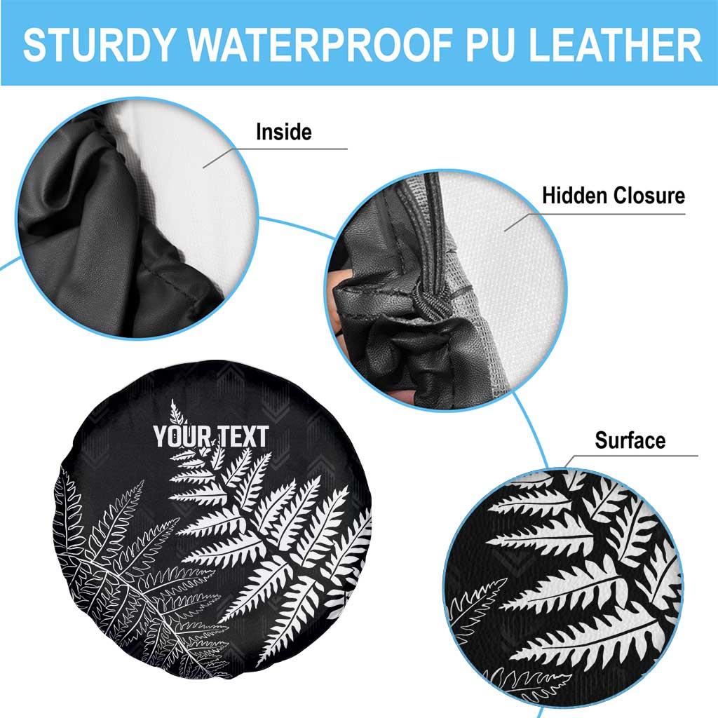 New Zealand Lawn Bowls Personalized Spare Tire Cover Wrap-Around Silver Fern - Aussie Hoodie