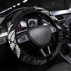 New Zealand Lawn Bowls Steering Wheel Cover Wrap-Around Silver Fern - Aussie Hoodie