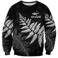 New Zealand Lawn Bowls Personalized Sweatshirt Wrap-Around Silver Fern - Aussie Hoodie