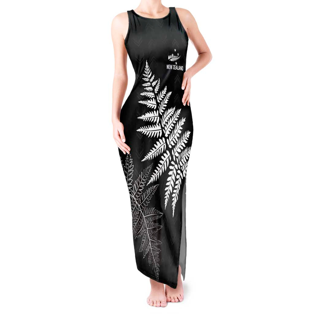 New Zealand Lawn Bowls Personalized Tank Maxi Dress Wrap-Around Silver Fern - Aussie Hoodie