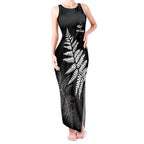 New Zealand Lawn Bowls Personalized Tank Maxi Dress Wrap-Around Silver Fern - Aussie Hoodie
