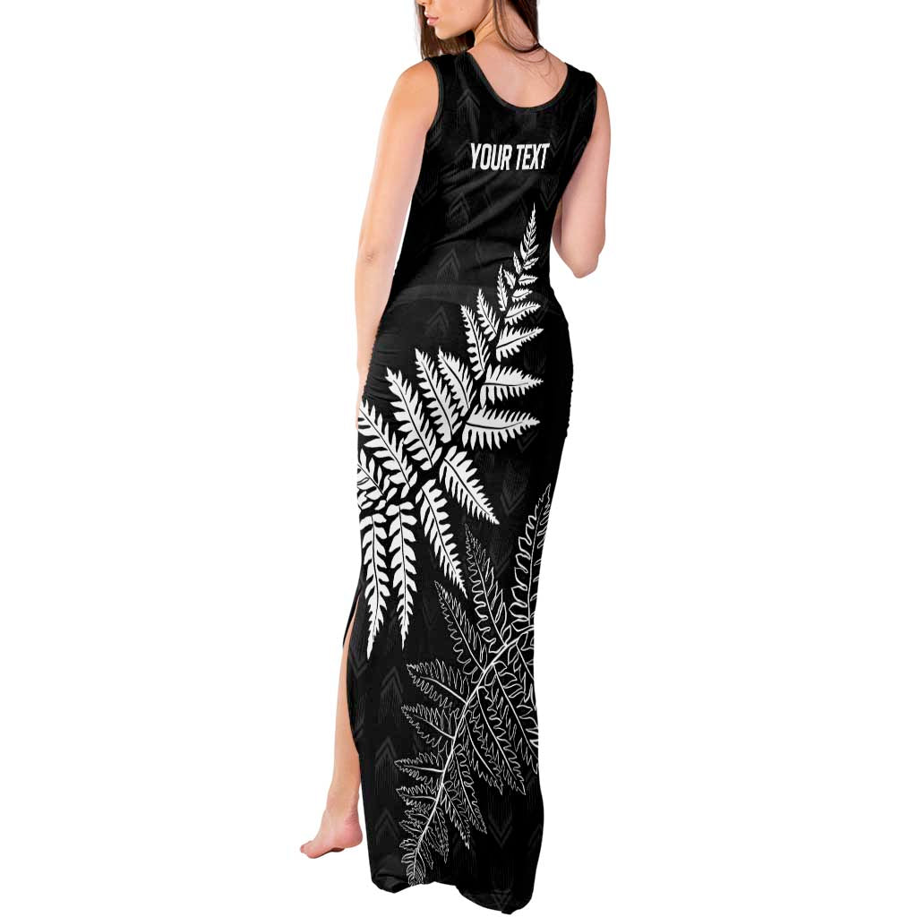 New Zealand Lawn Bowls Personalized Tank Maxi Dress Wrap-Around Silver Fern - Aussie Hoodie