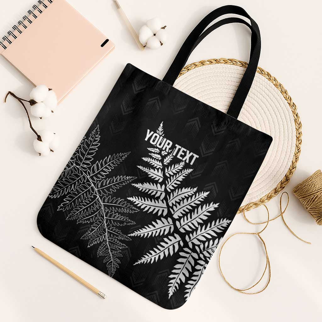 New Zealand Lawn Bowls Personalized Tote Bag Wrap-Around Silver Fern - Aussie Hoodie