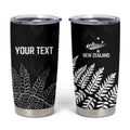 New Zealand Lawn Bowls Personalized Tumbler Cup Wrap-Around Silver Fern - Aussie Hoodie