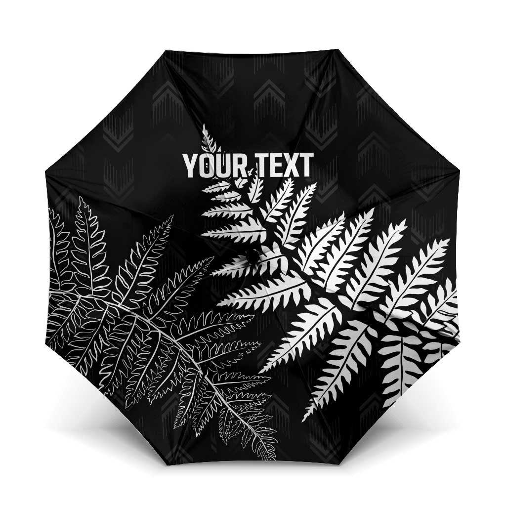 New Zealand Lawn Bowls Personalized Umbrella Wrap-Around Silver Fern - Aussie Hoodie