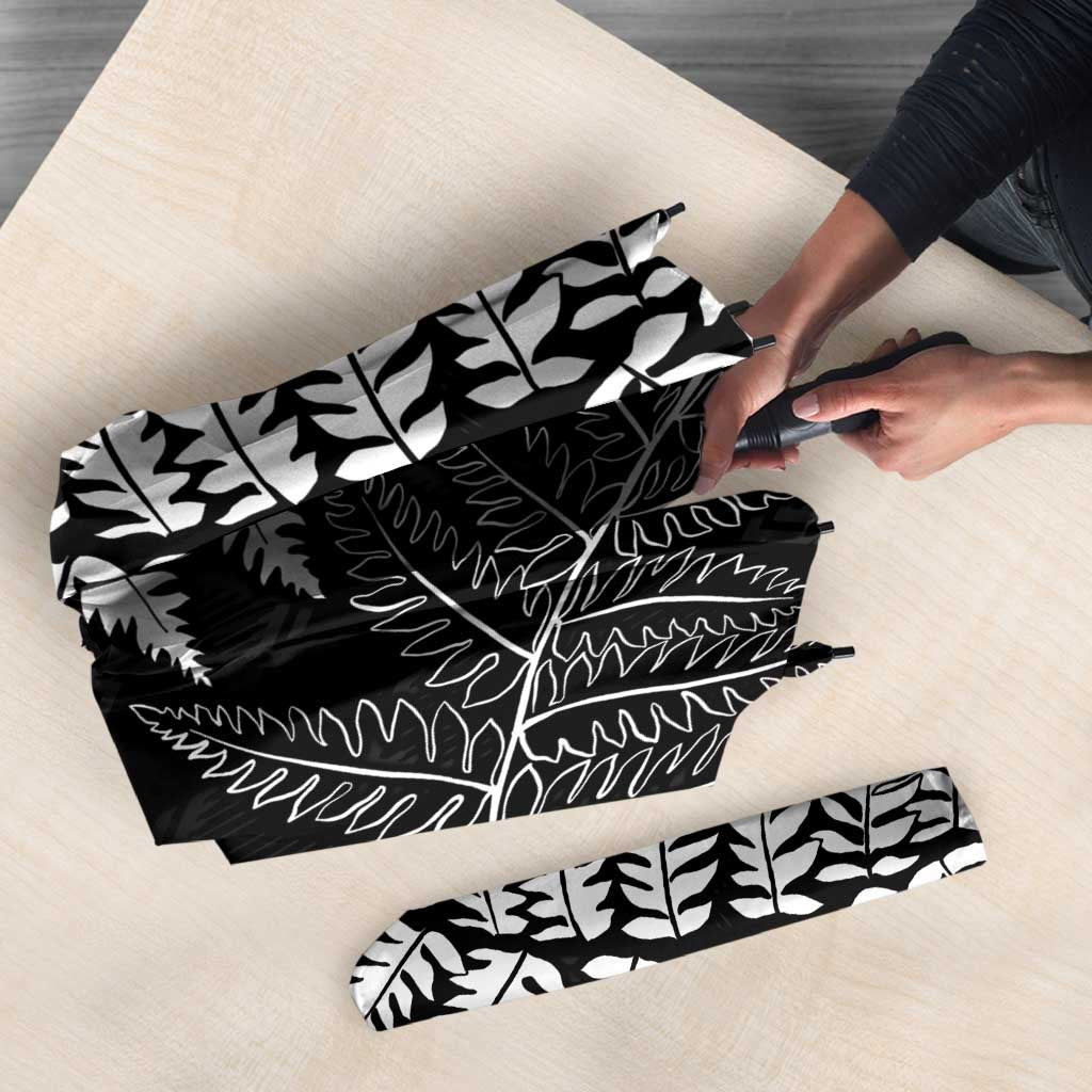 New Zealand Lawn Bowls Personalized Umbrella Wrap-Around Silver Fern - Aussie Hoodie