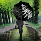 New Zealand Lawn Bowls Personalized Umbrella Wrap-Around Silver Fern - Aussie Hoodie