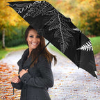 New Zealand Lawn Bowls Personalized Umbrella Wrap-Around Silver Fern - Aussie Hoodie