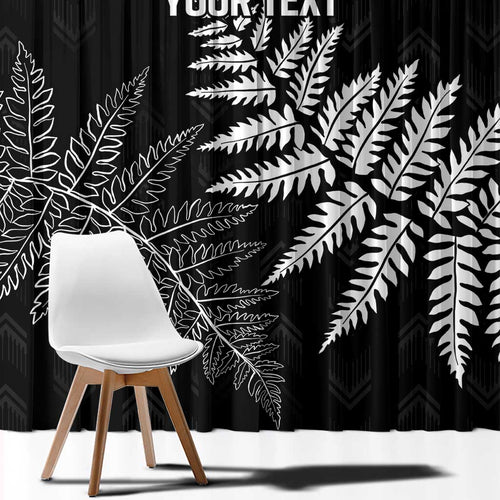 New Zealand Lawn Bowls Personalized Window Curtain Wrap-Around Silver Fern - Aussie Hoodie