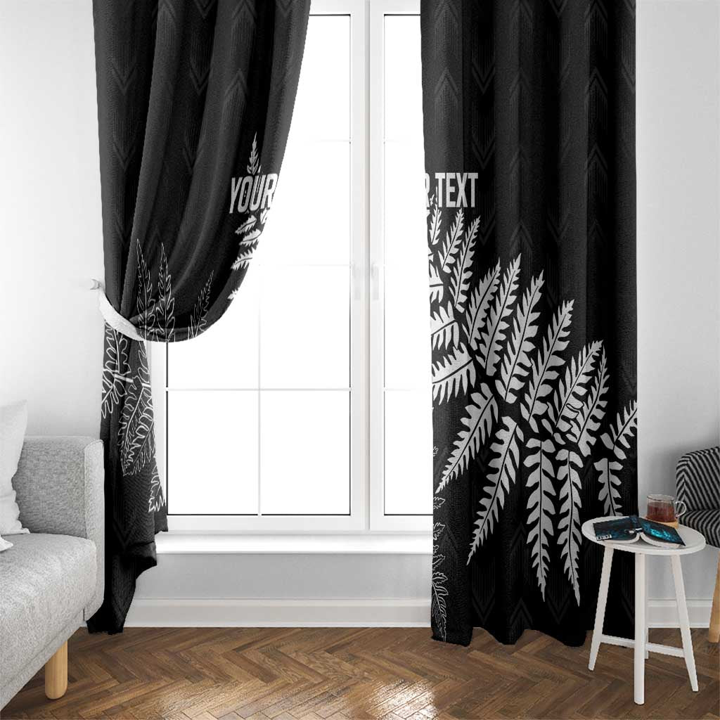New Zealand Lawn Bowls Personalized Window Curtain Wrap-Around Silver Fern - Aussie Hoodie