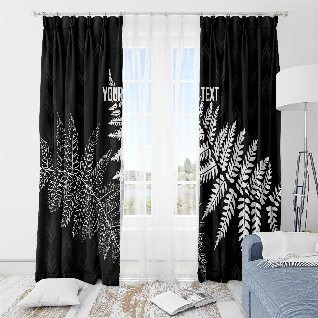 New Zealand Lawn Bowls Personalized Window Curtain Wrap-Around Silver Fern - Aussie Hoodie