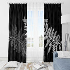 New Zealand Lawn Bowls Personalized Window Curtain Wrap-Around Silver Fern - Aussie Hoodie