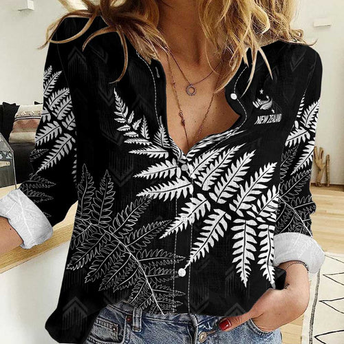 New Zealand Lawn Bowls Personalized Women Casual Shirt Wrap-Around Silver Fern - Aussie Hoodie