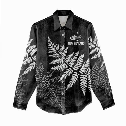 New Zealand Lawn Bowls Personalized Women Casual Shirt Wrap-Around Silver Fern - Aussie Hoodie