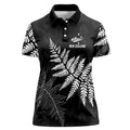 New Zealand Lawn Bowls Personalized Women Polo Shirt Wrap-Around Silver Fern - Aussie Hoodie