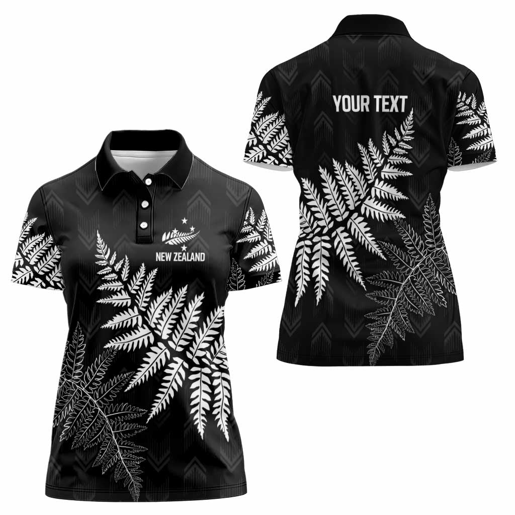 New Zealand Lawn Bowls Personalized Women Polo Shirt Wrap-Around Silver Fern - Aussie Hoodie