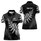 New Zealand Lawn Bowls Personalized Women Polo Shirt Wrap-Around Silver Fern - Aussie Hoodie